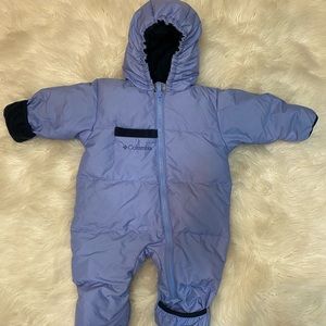 Columbia down feather snow suit 12 months